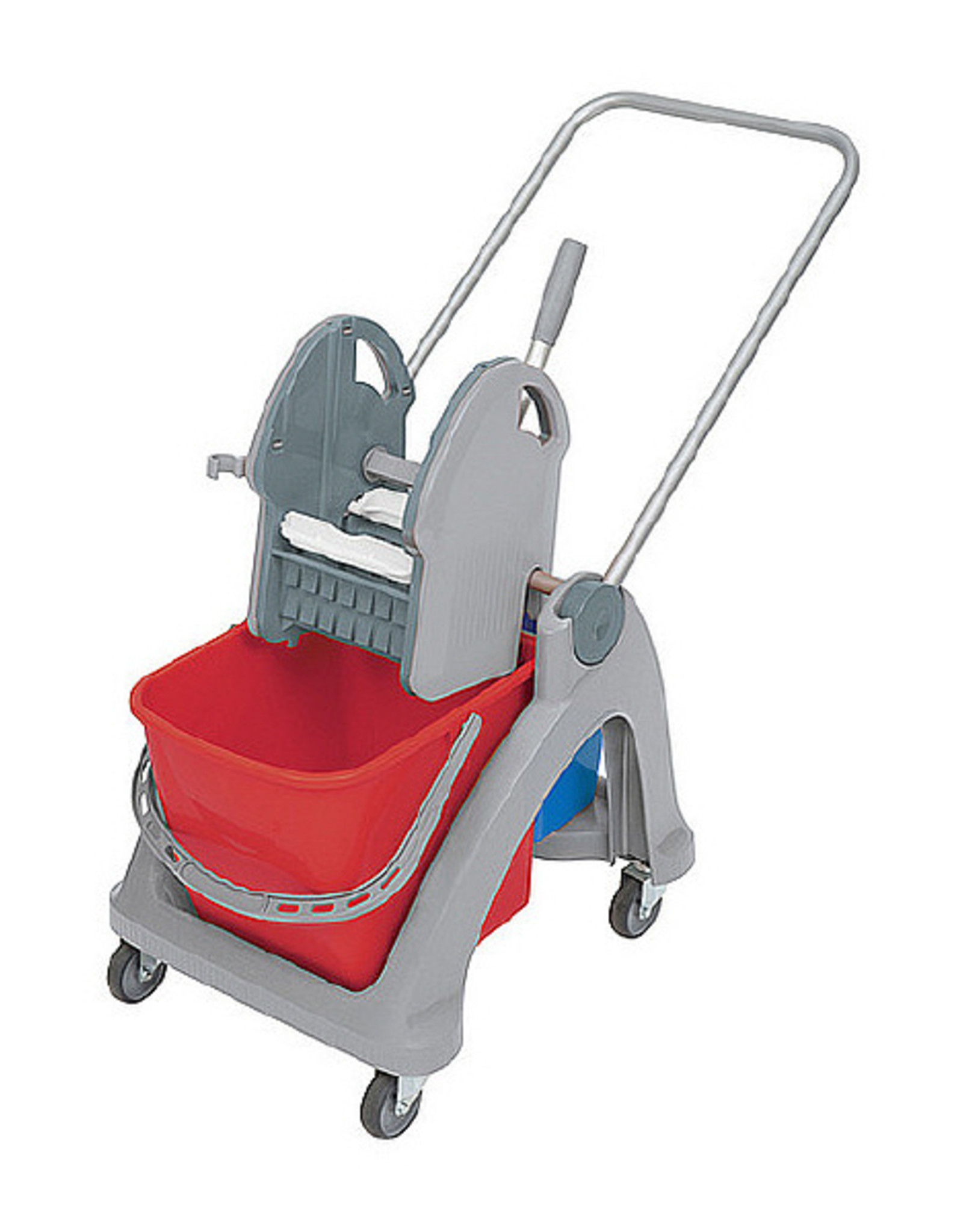 ACOR Rolemmer Splast 25 liter met extra 5 liter emmer, compleet met pers, duwbeugel.