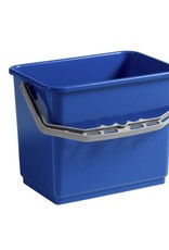 ACOR Wringpersemmer 6 ltr. blauw rechthoek voor materiaalwagen of werkemmer