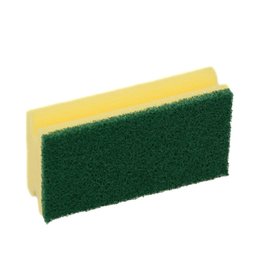 Spons m.greep.7x13,5x4 cm. Blauw met greep en witte pad (5st)