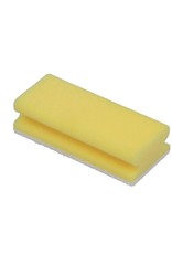 Exive Spons m.greep. 7x14,5x4,3cm. geel witte krasvrije pad (5st.)