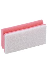 Exive Spons m.greep. 7x14,5x4,3cm. roze, witte krasvrije pad (5st)