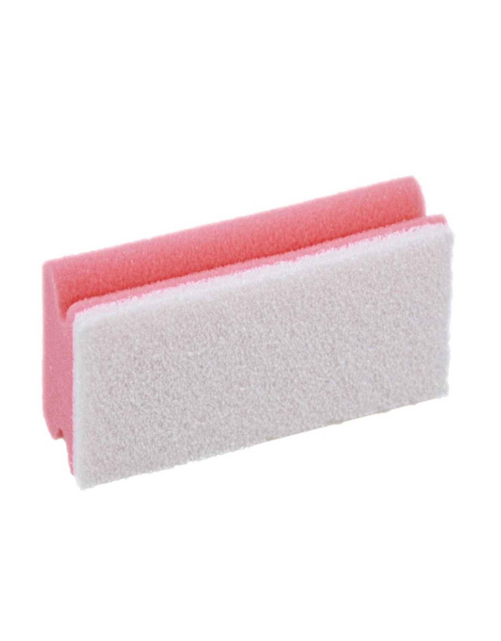 Exive Spons m.greep. 7x14,5x4,3cm. roze, witte krasvrije pad (5st)