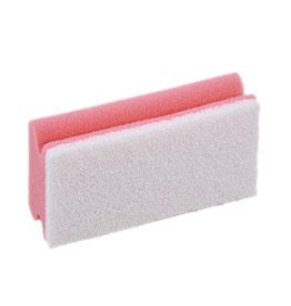 Exive Schuurspons 70x130x43mm rose met witte pad