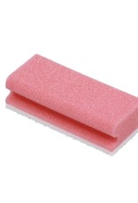 Exive Spons m.greep. 7x14,5x4,3cm. roze, witte krasvrije pad (5st)