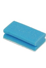 Exive Spons met greep.7x13.5x4 cm. blauw witte krasvrije pad. Per 5 stuks.
