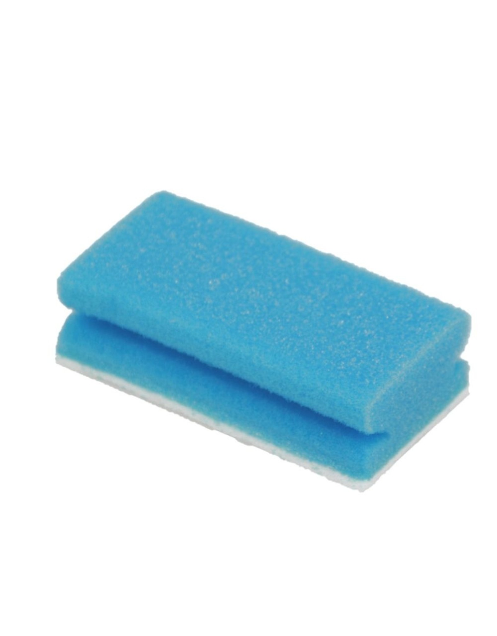 Exive Spons met greep.7x13.5x4 cm. blauw witte krasvrije pad. Per 5 stuks.