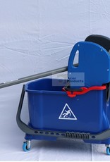 ACOR Rolemmer set met binnenemmer, 24/8 ltr. blauw/rood  incl. 2x strengelmop, mopklem,  steel en pers
