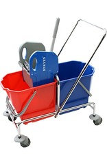 HYGYEN Rolemmer 2 x 25 ltr. met chroom onderstel, incl. multipers en duwbeugel