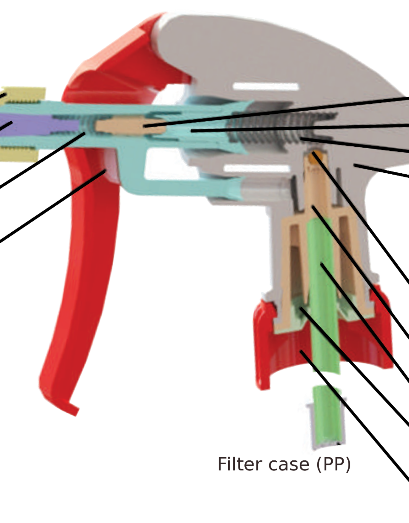 Exive Canyon trigger rood/wit CHS-3A, 205mm