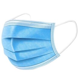 Kaimeijia Mondmaskers 3-laags met elastiek doosje á 50 stuks blauw
