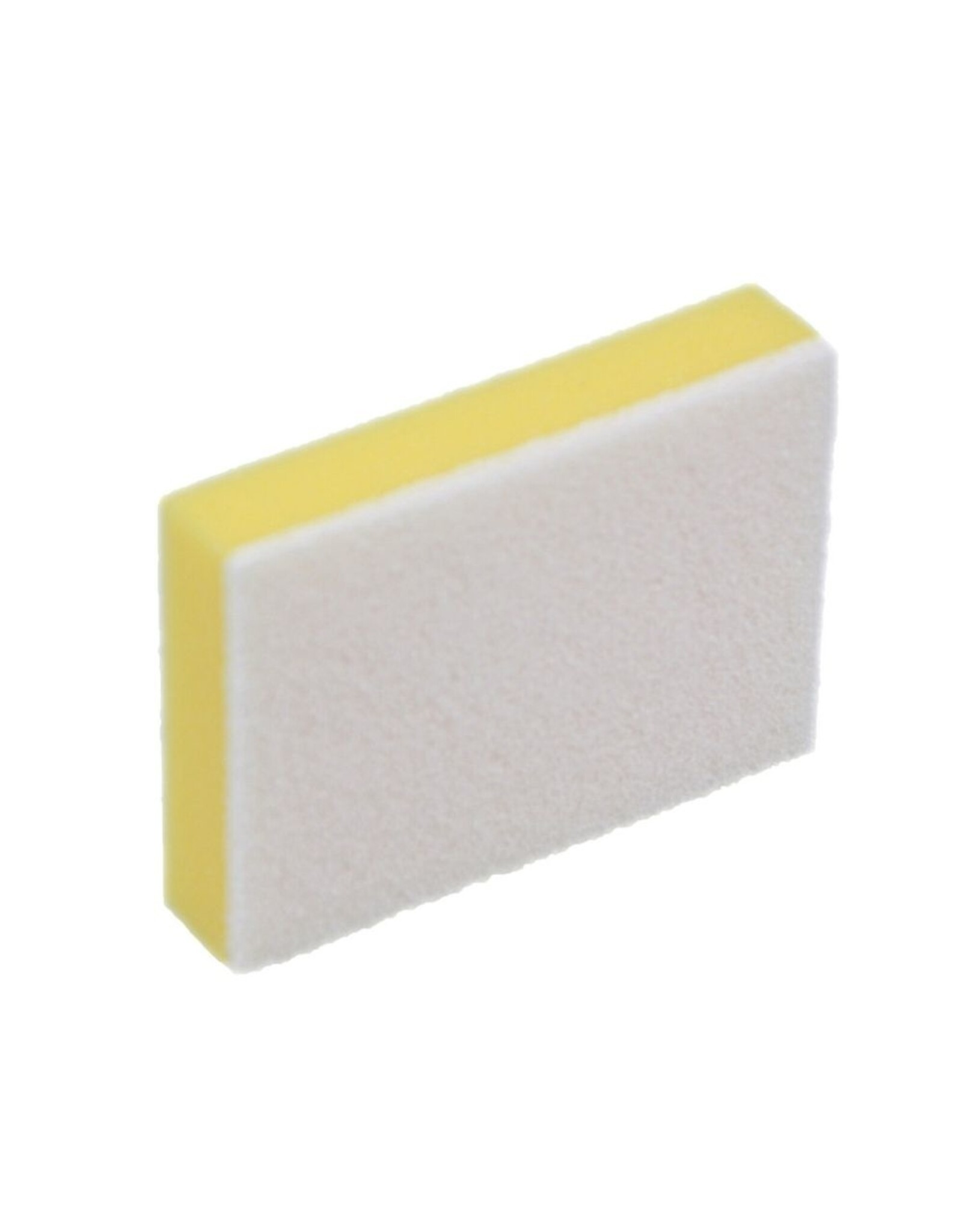 Spons, schuur geel met witte pad 14x10x3cm. (pk 10 st.)