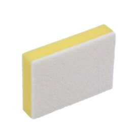 ACOR Spons, schuur geel met witte pad 14x10x3cm. (pk 10 st.)