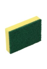 ACOR Spons, schuur geel met groene pad 14x10x3cm. (pak 10 stuks)