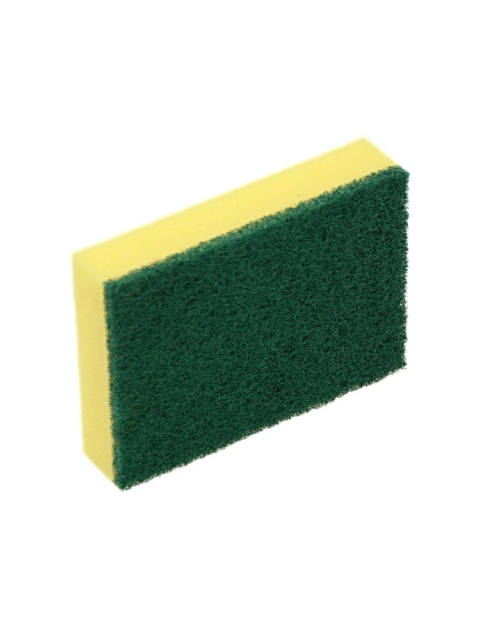 ACOR Spons, schuur geel met groene pad 14x10x3cm. (pak 10 stuks)