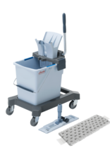 Vileda Vileda US Pro Single starterkit 25 ltr. (= 25ltr.emmer op onderstel, hendelpers, mopframe, MicroPlus mop) (147194)