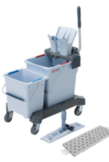 Vileda Vileda US Pro Double starterkit 25 + 12 ltr (= 25ltr.+ 12 ltr. emmer op onderstel, hendelpers, mopframe, MicroPlus mop) (SP.074)