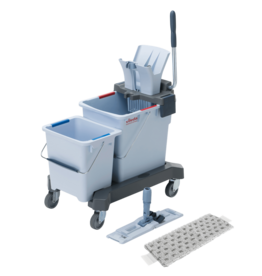 Vileda Vileda US Pro Double starterkit 25 + 12 ltr (= 25ltr.+ 12 ltr. emmer op onderstel, hendelpers, mopframe, MicroPlus mop) (SP.074)