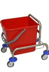 ACOR Rolemmer 25 liter RVS onderstel incl multipers, strengenmop, mopklem en telescoopsteel.Excl.duwbeugel