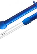 Exive Telescoopsteel alu. met ergoknop blauw 3 gaten 98-160 cm.