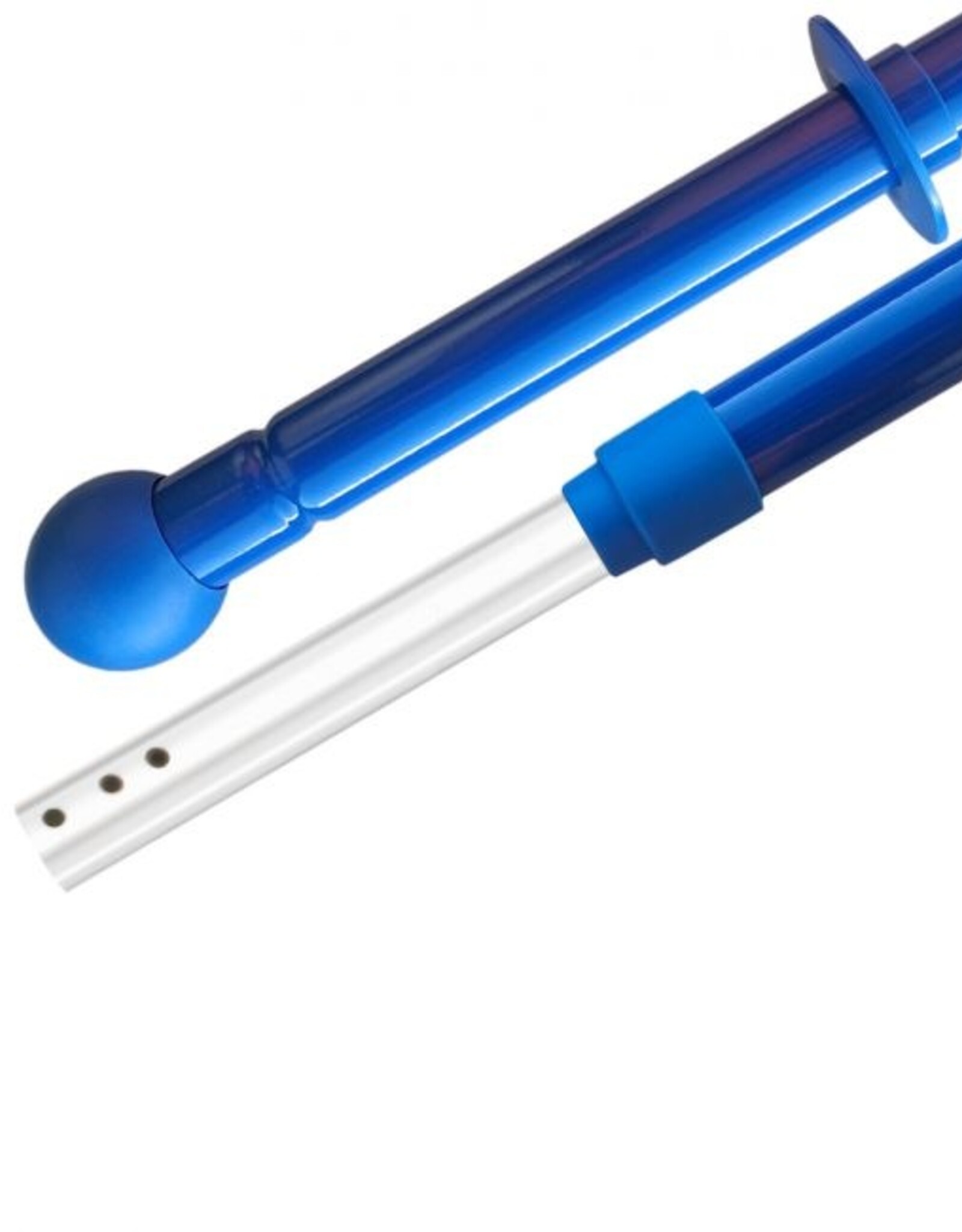 Exive Telescoopsteel alu. met ergoknop blauw 3 gaten 98-160 cm.