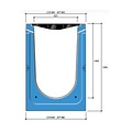 Stradal Roostergoot HRI 700-1050. Gietijzer BANANE rooster. L=2,25m. F900KN