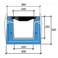 Stradal Grate channel HRI 300 with cast iron BANANA grid. L = 0.75m, class D, 400KN