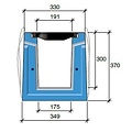 Stradal Roostergoot HRI 250-300. Gietijzer BANANE rooster. L=0,75m. F900KN