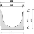 BG-Graspointner Lijngoot Filcoten Tec E200/0. L=1m