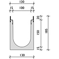 BG-Graspointner Linienrinne BG-FILCOTEN® Tec V100/0. L=0,5m. Klasse C, 250KN