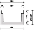 BG-Graspointner Roostergoot 150mm breed. Pro G150/120. L=1m. E600KN