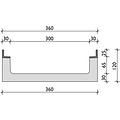 BG-Graspointner Roostergoot Filcoten Pro mini G300/120. L=1m. Klasse F, 900KN