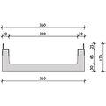 BG-Graspointner Roostergoot 300mm breed. Pro V300/120. L=1m. E600KN