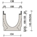 BG-Graspointner Grid gutter Filcoten Pro G100/0. L=0.5m. Class E, 600KN