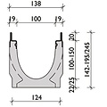 BG-Graspointner Roostergoot 100mm breed. Pro V100/0. L=0,5m. E600KN