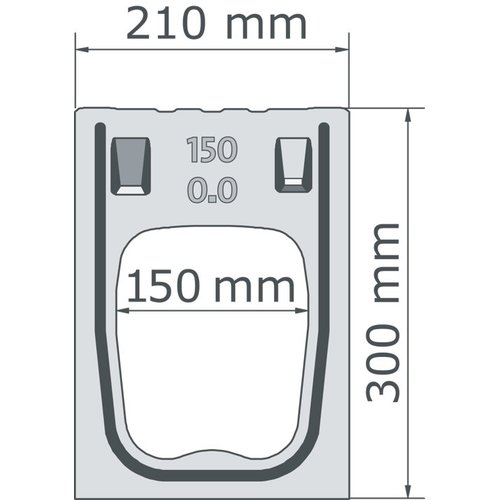 BG-Graspointner Zandvanger bovendeel 150mm breed. One 150/0. L=1m. F900KN