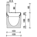 BG-Graspointner Schlitzaufsatz Light 100. Verzinkter Stahl. L=1m, h=80mm