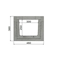 Delta Concrete drainage gutter Delta-U 3025. Class A, 15KN. Inset grid. L=2m