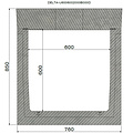 Delta Betonnen afwateringsgoot Delta-U 6060. Klasse D, 400KN. Opliggend rooster. L=2m