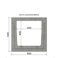 Delta Roostergoot 5045. A15. Inliggend rooster. L=1m. Tbv betonnen rooster