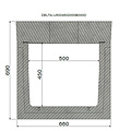 Delta Concrete drainage gutter Delta-U 5045. Class D, 400KN. Upright grid. L=1m