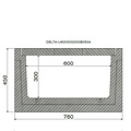 Delta Concrete drainage gutter Delta-U 6030. Class A, 15KN. Inset grid. L=1m