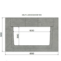 Delta Concrete drainage gutter Delta-U 6030. Class D, 400KN. Inset grid. L=1m