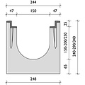 BG-Graspointner Drain gutter BGZ-S G150/0, l=1m. Class F, 900KN