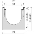 BG-Graspointner Drain gutter BGZ-S G200/0, l=0.5m. Class F, 900KN