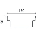 BG-Graspointner Dach- und Fassadenrinne Flex FA RB130. L=1m, H=50mm. Verzinkter Stahl