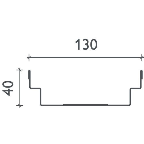 BG-Graspointner Stalen dak- en gevelgoot Flex FA RB130. L=2m. Bxh=130x40mm
