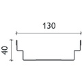 BG-Graspointner Dach- und Fassadenrinne Flex FA RB130. L=1m. Höhe 40 mm, Stahl verzinkt