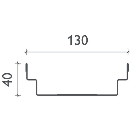 BG-Graspointner Stalen dak- en gevelgoot Flex FA RB130. L=1m. Bxh=130x40mm