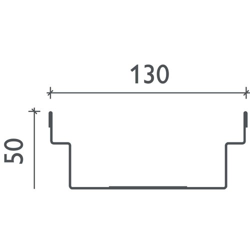 BG-Graspointner Stalen dak- en gevelgoot Flex FA RB130. L=2m. Bxh=130x50mm