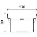 BG-Graspointner Roof and facade gutter Flex FA RB130. L=1m, h=80mm. Galvanized steel